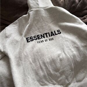 Fear of God Essentials Light Gray Hoodie